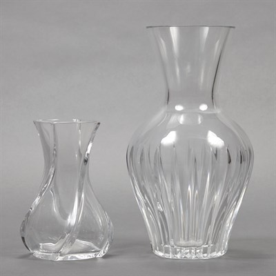 Lot 579 - Two Baccarat Glass Vases Height of larger 10...
