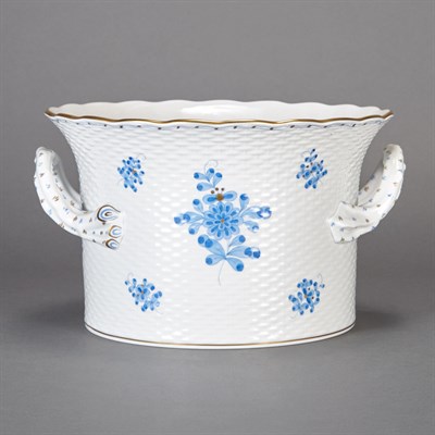 Lot 616 - Herend Blue and White Porcelain Jardiniere...