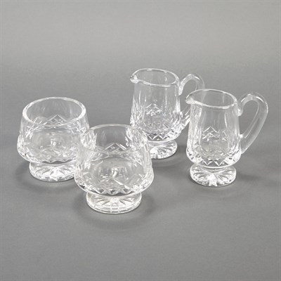 Lot 569 - Two Waterford Cut Glass Cream and Sugar Sets...