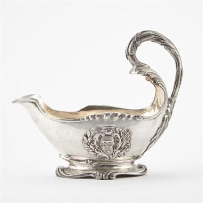 Lot 502 - Continental Louis XV Style Silver Sauceboat...