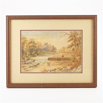 Lot 552 - Pair of Riverscape Prints Height 6 3/4 inches,...