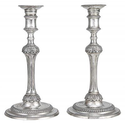 Lot 405 - Pair of George III Sterling Silver...