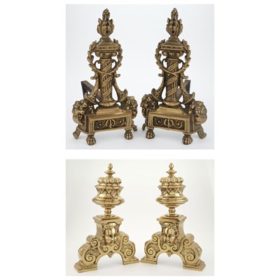 Lot 216 - Pair of Continental Baroque Style Brass...