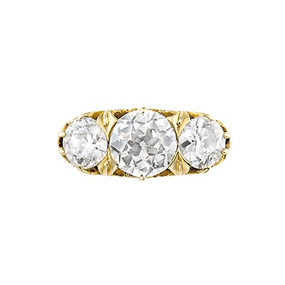 Lot 431 - Antique Gold and Diamond Ring, Gattle