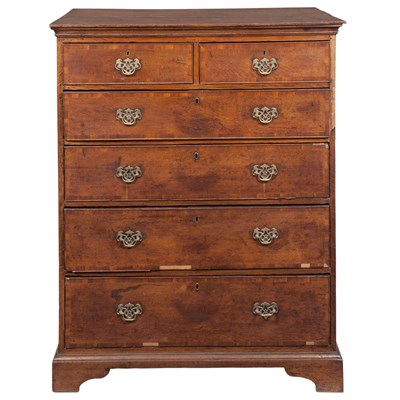 Lot 227 - English Provincial Oak Tall Chest of Drawers...
