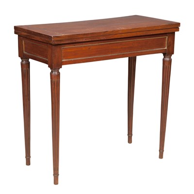 Lot 581 - Louis XVI Style Mahogany Fold-Over Games Table...