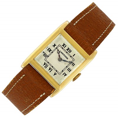 Lot 204 - Gold Wristwatch, Cartier, France, European Watch & Clock Co., Inc.