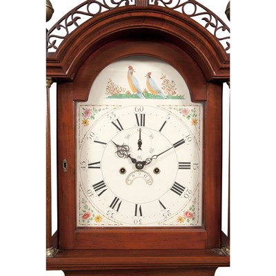 Lot 198 - Federal Inlaid Cherry Tall Case Clock Early...