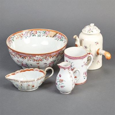 Lot 378 - Two Chinese Export Famille Rose Porcelain...