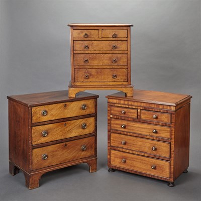 Lot 637 - Group of Three English Miniature Chests of...
