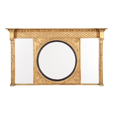Lot 320 - Regency Giltwood and Composition Overmantel...
