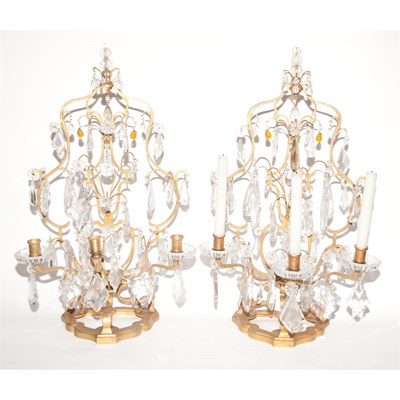 Lot 546 - Pair of Continental Rococo Style Gilt-Metal...