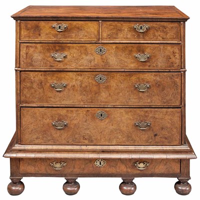 Lot 407 - William III Feather Banded Walnut Chest on...