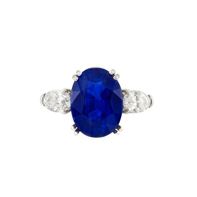 Lot 266 - Platinum, Sapphire and Diamond Ring