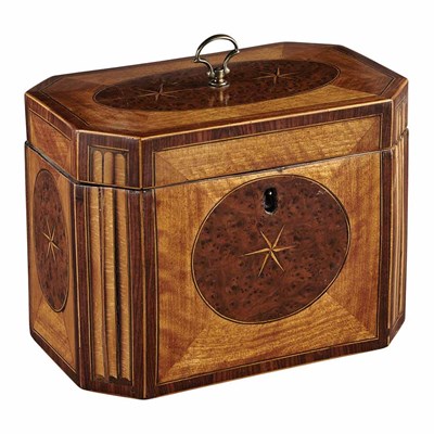 Lot 208 - George III Satinwood, Tulipwood and Yewwood...