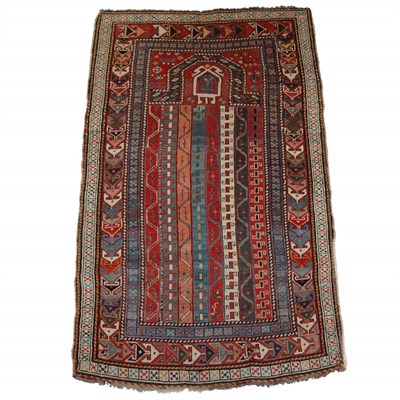 Lot 685 - Shirvan Prayer Rug East Caucasus, dated 1290...