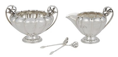 Lot 218 - Georg Jensen Sterling Silver Cream and Sugar...