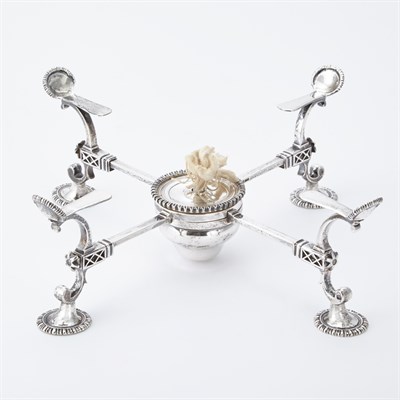 Lot 240 - George III Sterling Silver Dish Cross Probably...