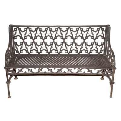 Lot 237 - Pair of Black Painted Iron Garden Benches...