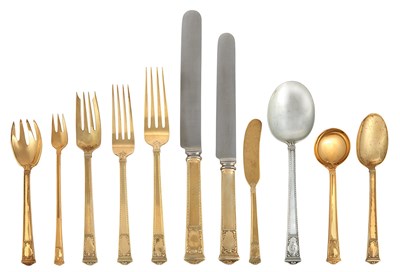 Lot 182 - Tiffany & Co. Sterling Silver Gilt Flatware...