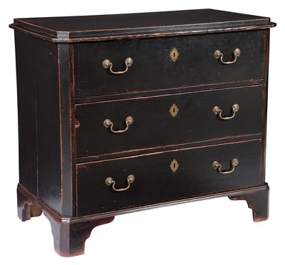 Lot 429 - Continental Painted Pine Chest of Drawers...