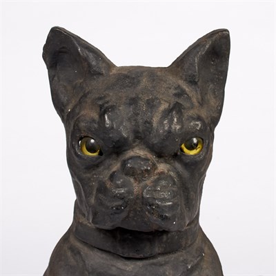 Lot 263 - Pair of Cast Iron Dog Form Andirons Height 17...
