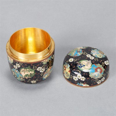 Lot 4 - Japanese Cloisonne Enamel Tea Jar Meiji Period,...
