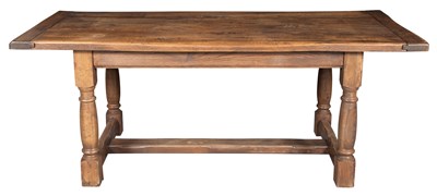 Lot 435 - English Oak Trestle Table Height 31 inches,...