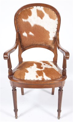 Lot 436 - Pair of Louis Philippe Style Walnut Armchairs...