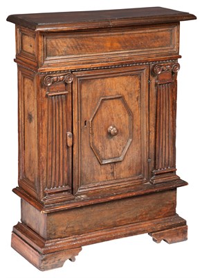 Lot 419 - Italian Baroque Walnut Cabinet Height 36 1/2...