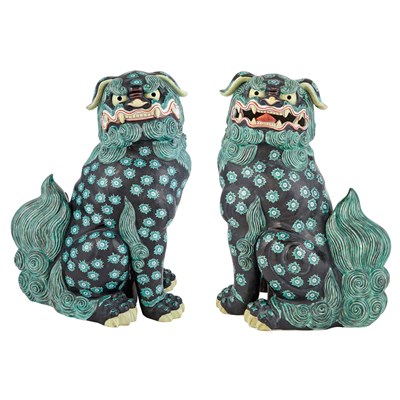 Lot 336 - Pair of Japanese Polychrome Decorated...