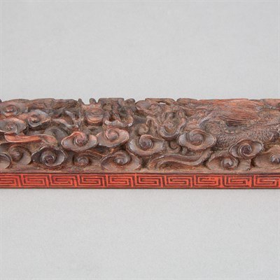 Lot 283 - Pair of Chinese Rosewood Scroll Weights Each...