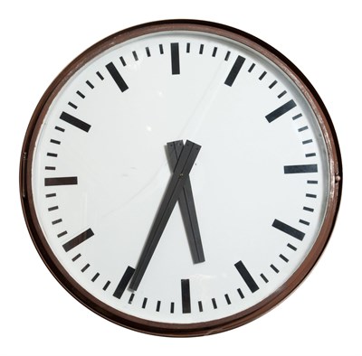 Lot 375 - Rusted Iron and Brass Wall Clock Diameter 38...
