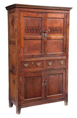 Lot 260 - English Oak and Pine Cupboard 19th Century...