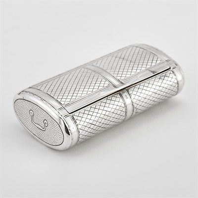 Lot 241 - George III Sterling Silver Novelty Snuff Box...
