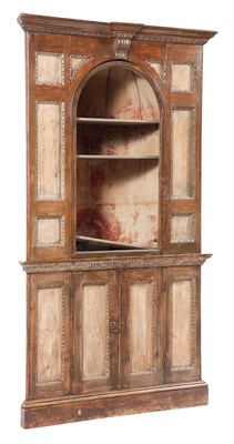 Lot 452 - George II Style Painted Pine Corner Cupboard...