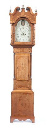 Lot 465 - Regency Oak and Mahogany Tall Case Clock Circa...