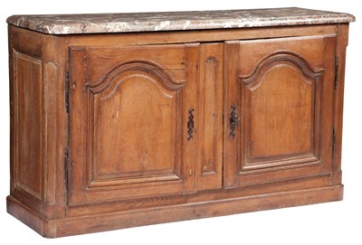 Lot 384 - French Provincial Marble Top Oak Buffet 18th...
