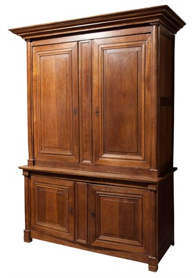 Lot 387 - French Provincial Oak Buffet à Deux Corps...