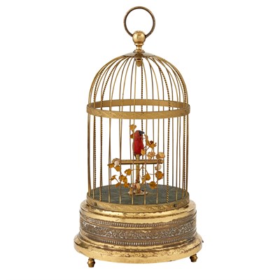Lot 274 - German Gilt-Metal Hanging or Table Top Bird...