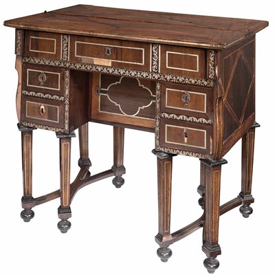 Lot 298 - Louis XIV Pewter, Marquetry, Walnut and Ebony...