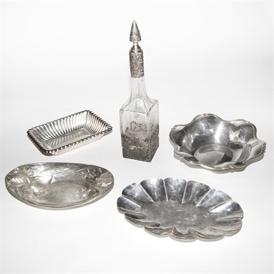 Lot 447 - Group of Five Silver Table Articles Height of...