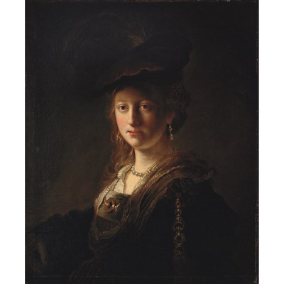 Lot 56 - Follower of Rembrandt van Rijn Portrait of a...