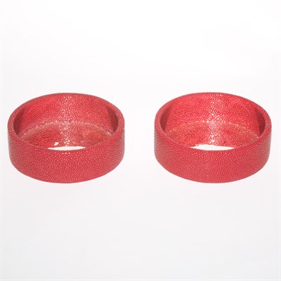 Lot 546 - Pair of Sterling Silver and Red Stingray Wine...
