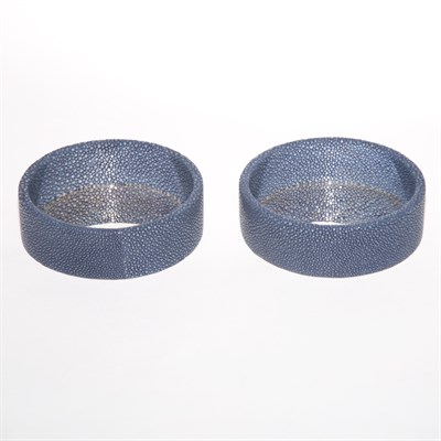 Lot 558 - Pair of Sterling Silver and Blue Stingray Wine...