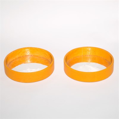Lot 559 - Pair of Sterling Silver and Orange Stingray...