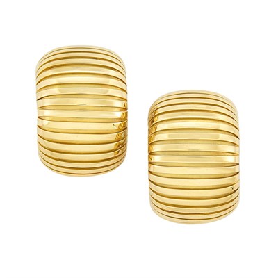 Lot 21 - Pair of Gold Earclips, Weingrill