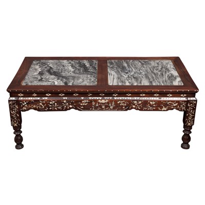 Lot 162 - Chinese Mother-of-Pearl Inlaid Hardwood Low...