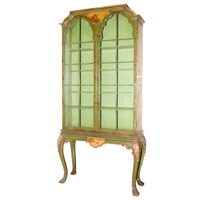 Lot 173 - Georgian Style Green Painted Chinoserie...