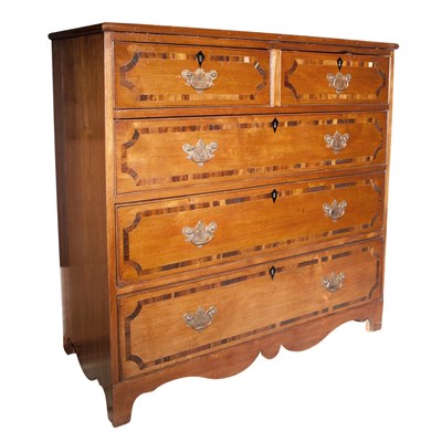 Lot 182 - George III Style Rosewood Banded Mahogany...